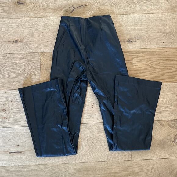 Wilfred - Faux Leather Flare Pants in Black - Picture 5 of 5